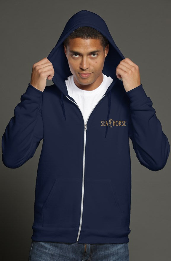 Seahorse Men’s zip hoody-navy blue