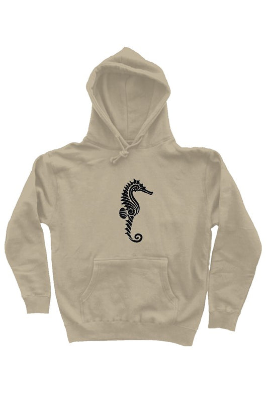 Seahorse unisex pullover hoodie-sand and black