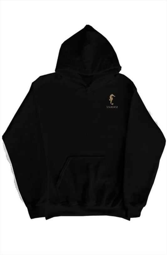 Seahorse pullover hoody-black