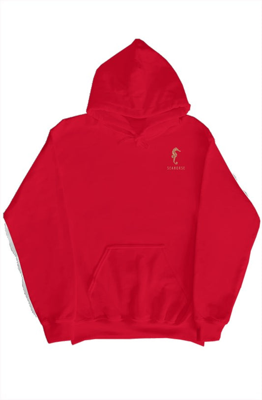 Seahorse pullover hoody-red