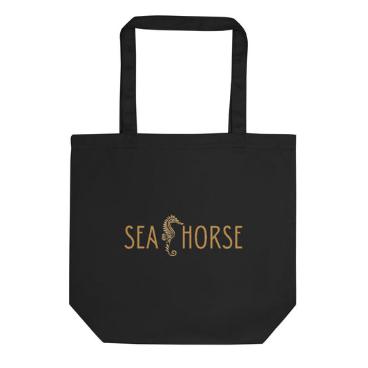 Seahorse Eco Tote Bag-black
