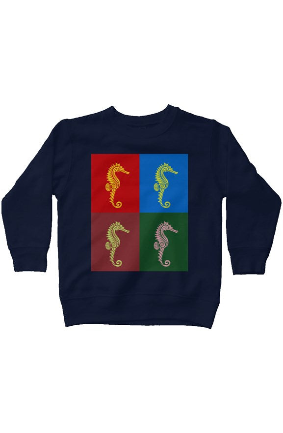 Seahorse kids navy blue four/S hoodie