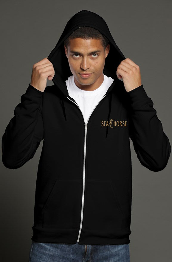 Seahorse Men’s zip hoody-black