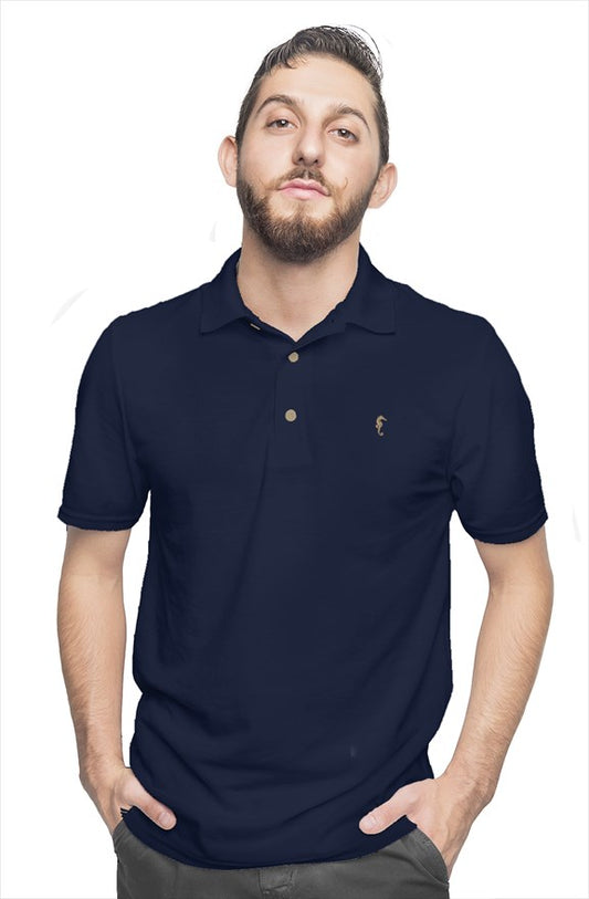 Seahorse mens cotton polo