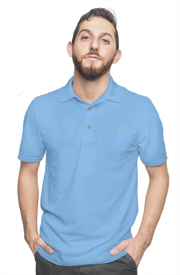 Seahorse cotton polo-light blue