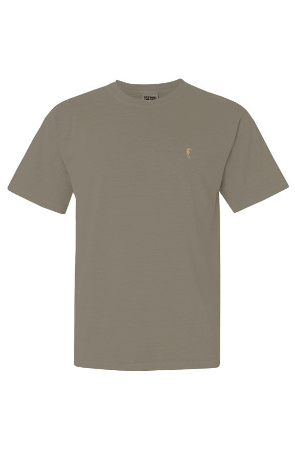 Seahorse mens classic tshirt-khaki