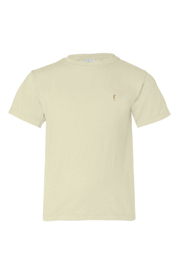 Seahorse organic kids tshirt-light yellow