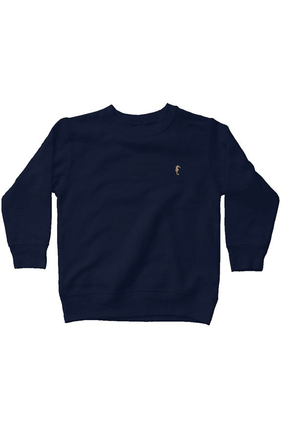 Seahorse kids fleece sweatshirt-blue