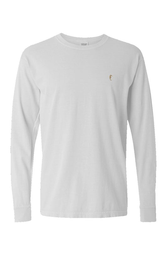 Seahorse mens Long Sleeve T Shirt-White