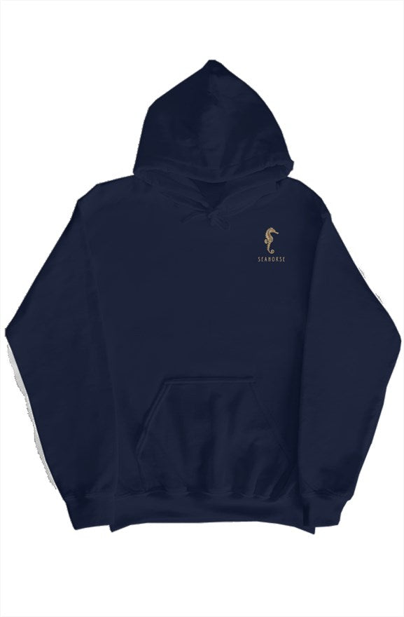 Seahorse pullover hoody-navy blue